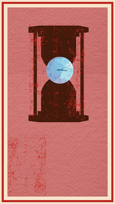 时间企业文化手机海报背景