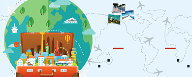 旅游社优惠券背景