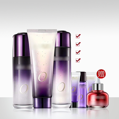 护肤品牌简约大气紫色淘宝直通车图片背景