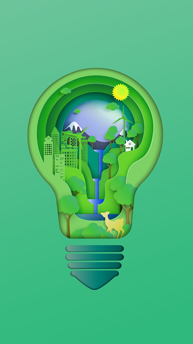 绿色清新国际减少自然灾害日海报背景