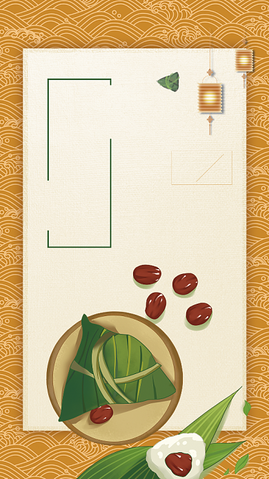 中国传统端午节粽子海报背景