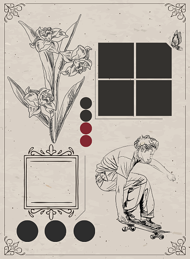 简约复古风艺术培训美术宣传招生海报背景