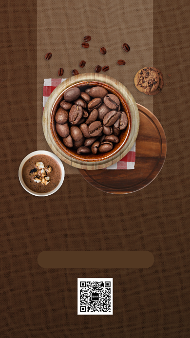 简约文艺咖啡促销海报背景