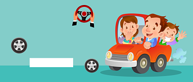 驾校报名招生漫画公众号首图背景