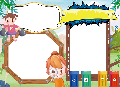 城市垃圾分类宣传小报背景