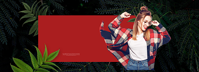 清新简约秋季新势力周女装海报banner背景