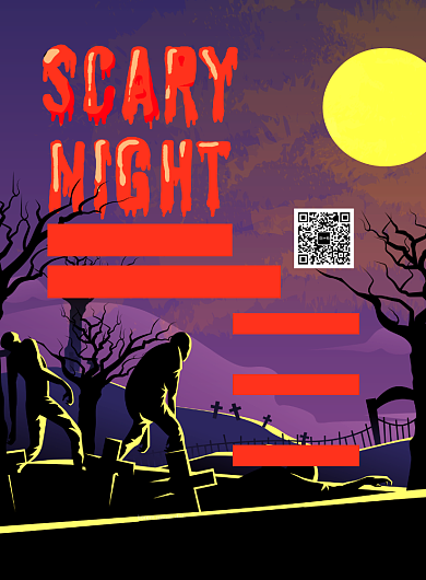 深紫色创意万圣节饭店宣传促销海报背景