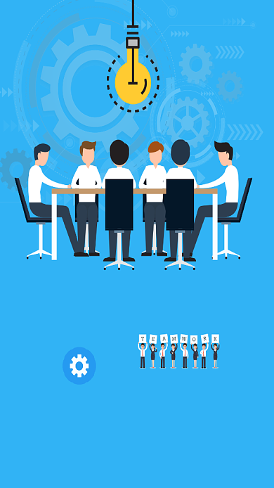 企业公司团队合作海报背景