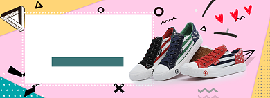 天猫女鞋低帮鞋促销限时优惠淘宝banner背景