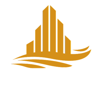 黄色建筑企业logo背景