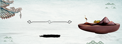 禅意摆件国货创意banner背景