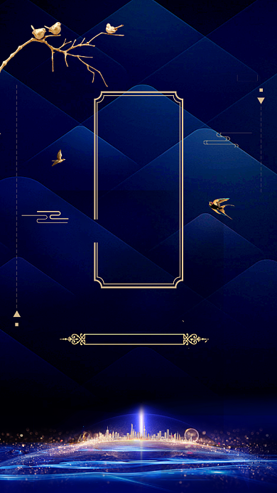 金色高端奢华房地产海报背景