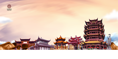 黄鹤楼旅游景区展板背景