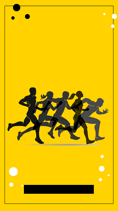 全民健身日运动简约手机海报背景