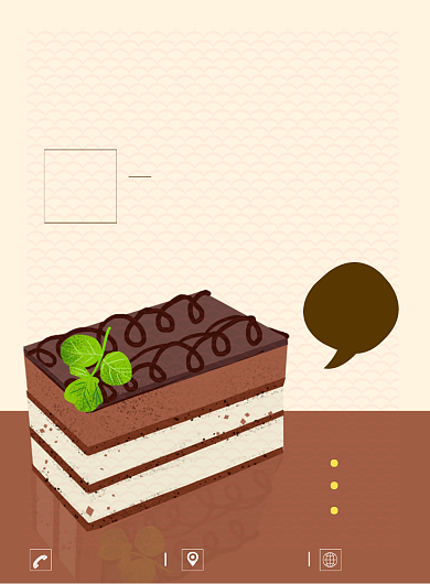 简约商务卡通巧克力蛋糕海报背景