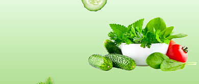 绿色简约生活购物手机首图背景