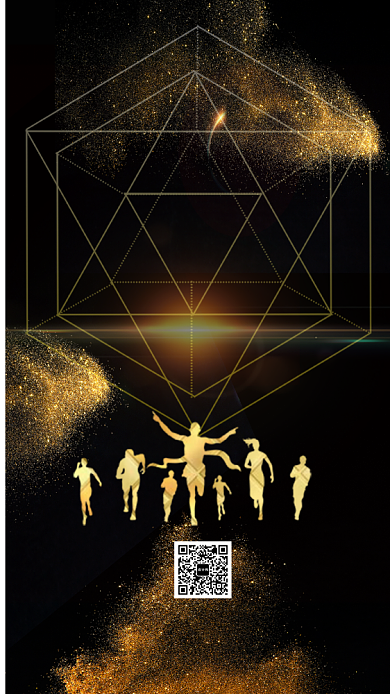 黑金企业文化手机海报模板背景