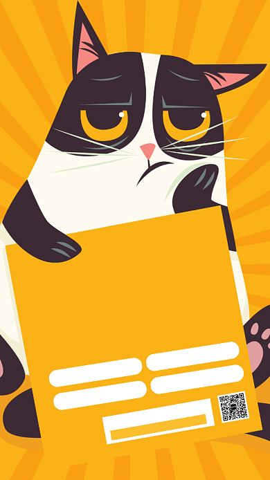 扁平插画宠物中心春节寄样宣传手机海报背景