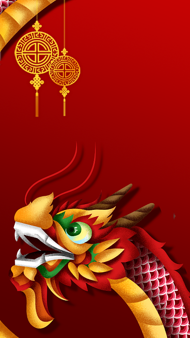 简约大气龙抬头手机海报背景