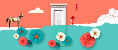 简约创意房产宣传公众号首图背景