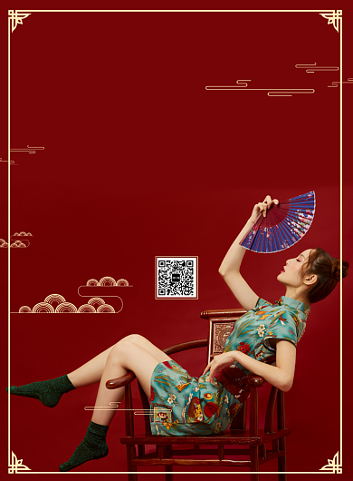 东方之美旗袍海报背景