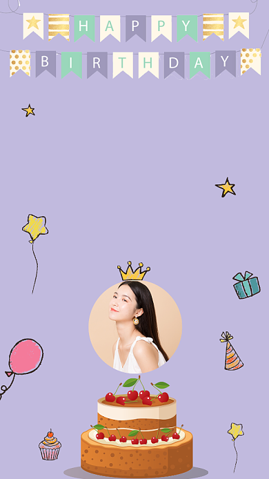 HAPPY BIRTHDAY生日快乐海报背景