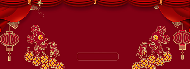 红色年货节五折抢购banner背景