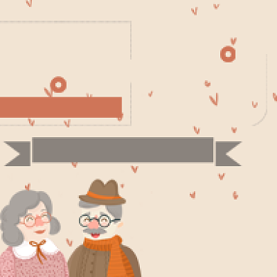 世界帕金森日简约手绘关爱老人公众号次图背景