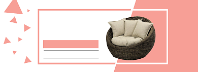 沙发家具家居粉色少女系简约海报背景