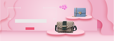 冬季简约链条包淘宝banner背景