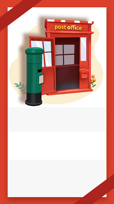 红色信纸世界邮政日宣传海报背景