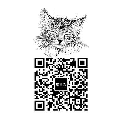 关爱动物手绘猫咪二维码背景