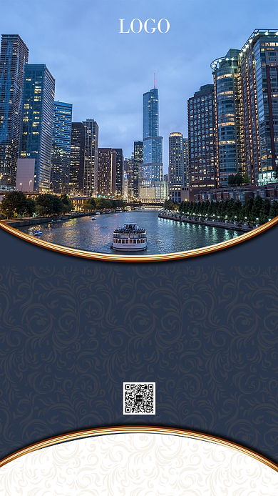 高端房地产手机海报背景