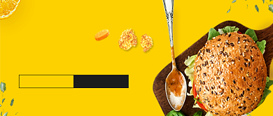 汉堡炸鸡黄色公众号首图背景