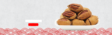 休闲食品坚果中国风banner背景