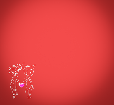 爱情情侣红色浪漫简约朋友圈封面背景