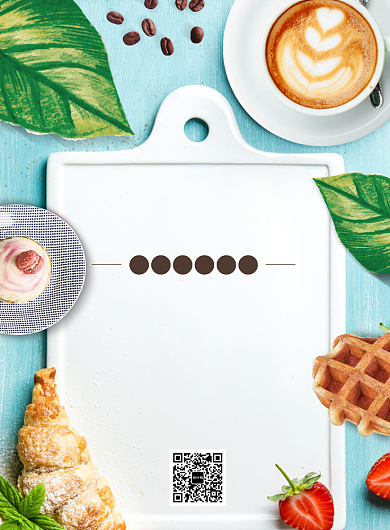 清新创意咖啡时光饮品印刷海报模板背景