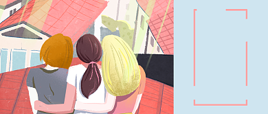 37女生节卡通少女公众号首图背景