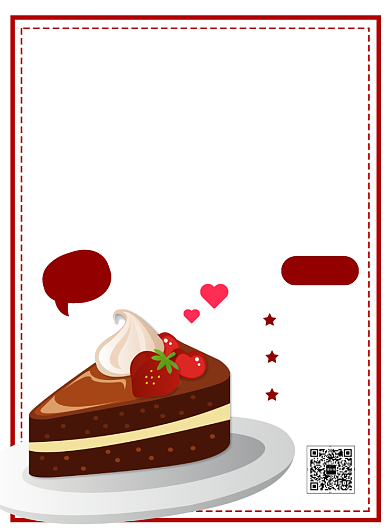 简约可爱提拉米苏蛋糕海报背景