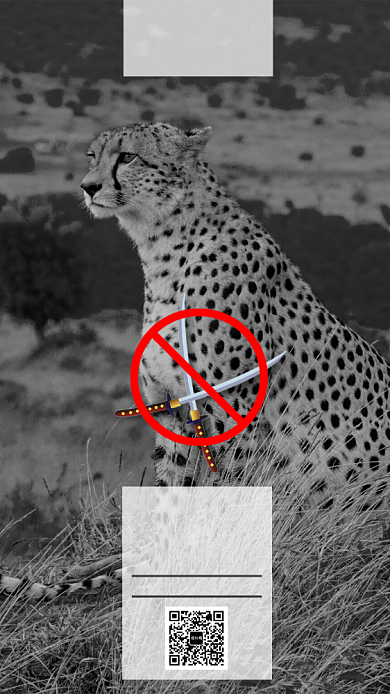 简洁反猎杀公益广告手机海报模板背景