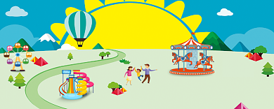 儿童乐园优惠券背景