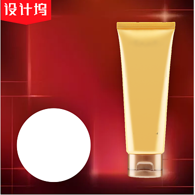 化妆品红色大气主图背景