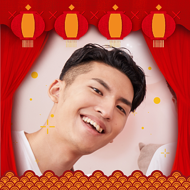 红色喜庆节日国庆头像中秋头像背景