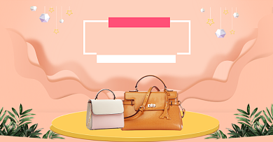 新势力周秋上新女士包包箱包淘宝促销海报背景