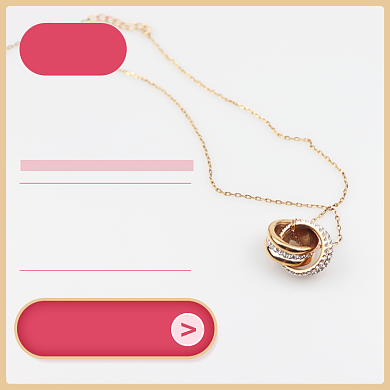 粉色金色年货节珠宝首饰配饰直通车背景