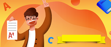 卡通雅思课堂公众号首图背景