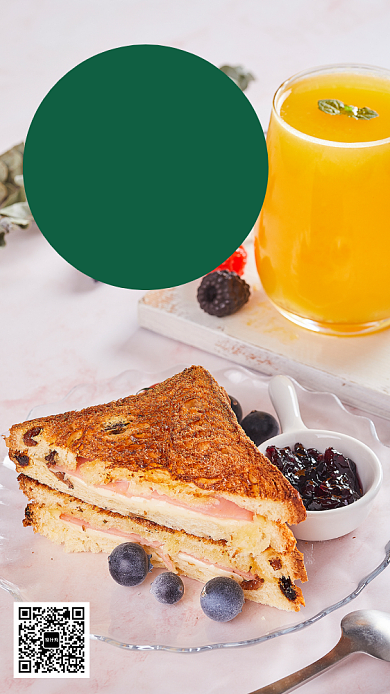 三明治美食宣传海报背景