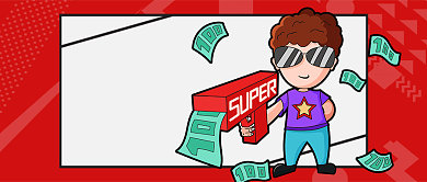 红色金融科技财务自由想不想首图背景