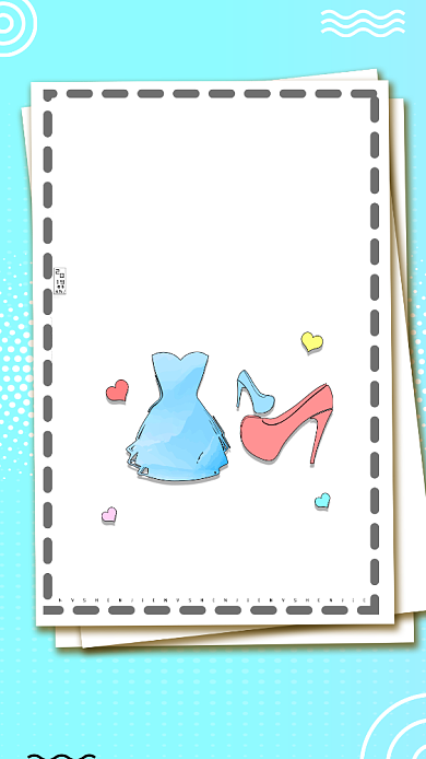 蓝色优雅女神节手机促销海报背景