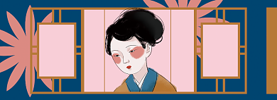 复古彩妆淘宝电商banner图背景